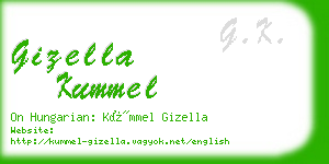 gizella kummel business card